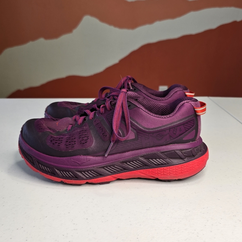 HOKA Stinson ATR 5 Trail-Running Shoes Women's 7 Purple Outdoor Gorpcore - Picture 4 of 10